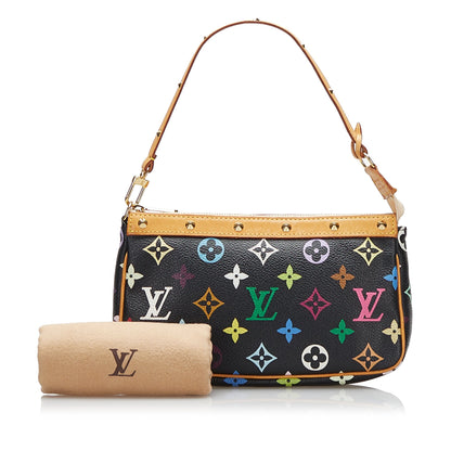 SALE Louis Vuitton Pochette Accessoires Black Multicolor Monogram