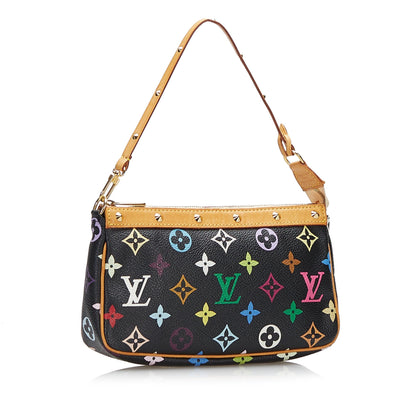 SALE Louis Vuitton Pochette Accessoires Black Multicolor Monogram