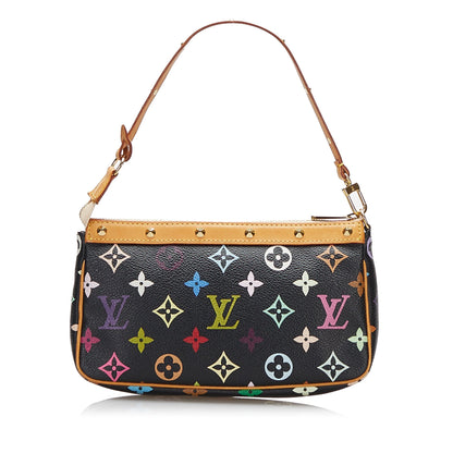 SALE Louis Vuitton Pochette Accessoires Black Multicolor Monogram