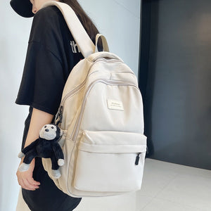 Gothslove Aesthetic Black Backpack Waterproof Nylon Women Backpacks for Teenage Girl School Backpacks College Student Bookbags