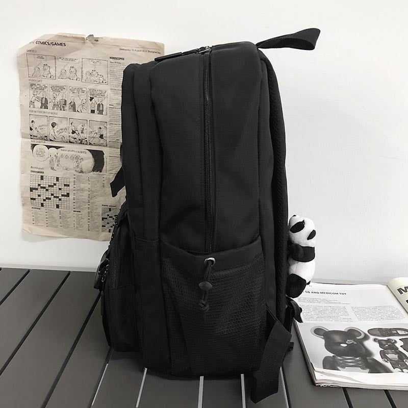 Gothslove Oxford Black Backpack Large Capacity Aesthetic Backpacks Waterproof Anti Theft College Schoolbags For Teen