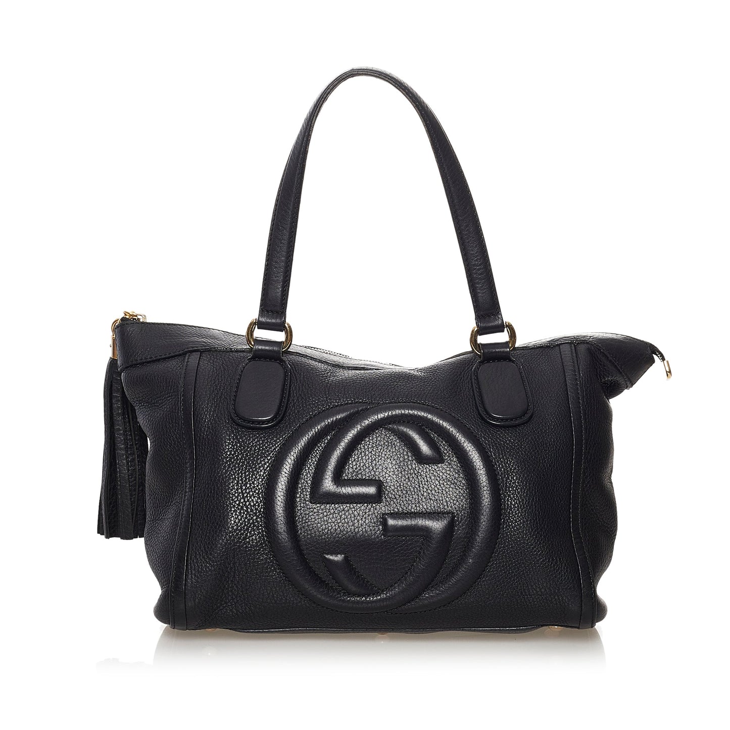 Black Gucci Soho Working Leather Tote Bag