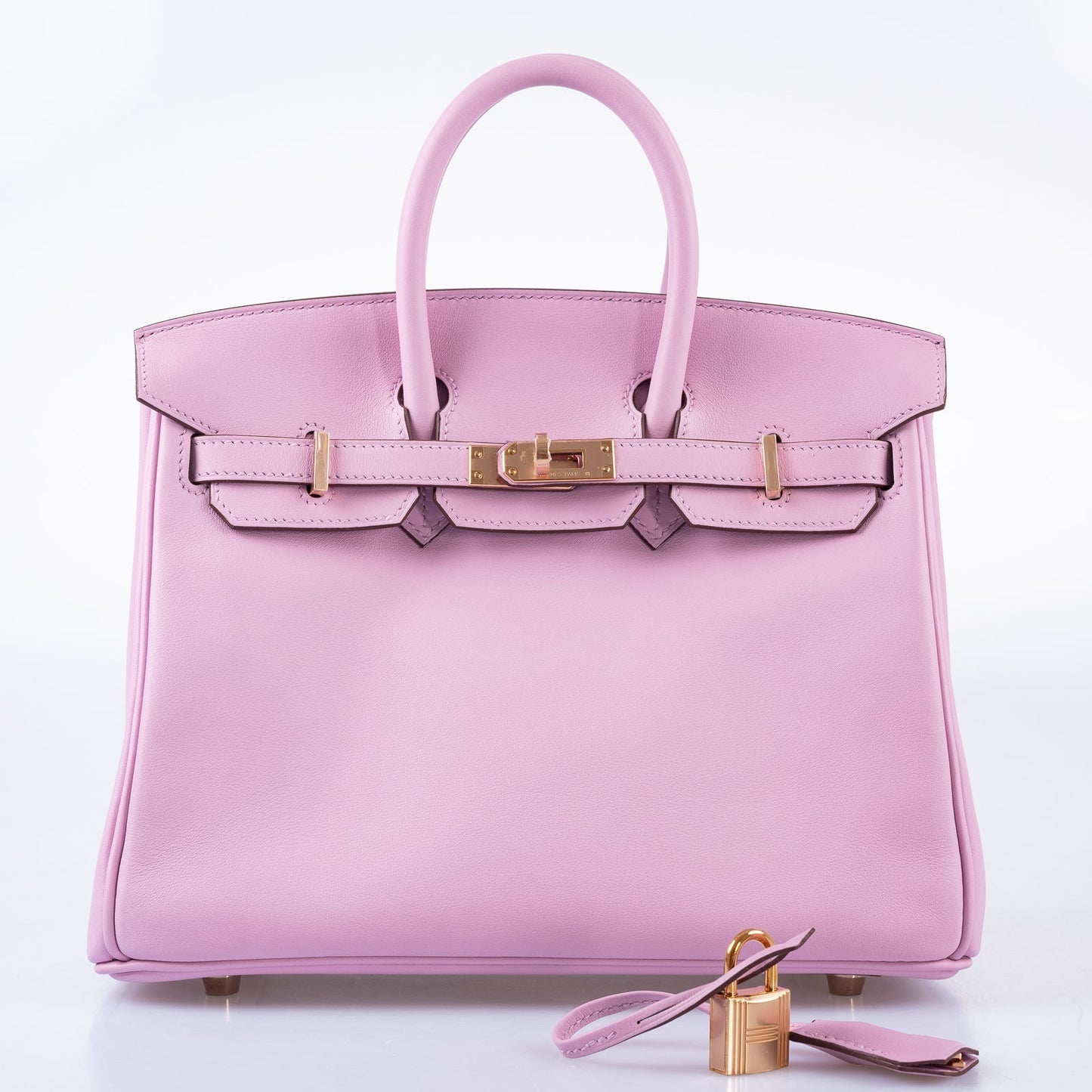 Hermes Birkin 25 Mauve Sylvestre Swift leather Rose Gold Hardware