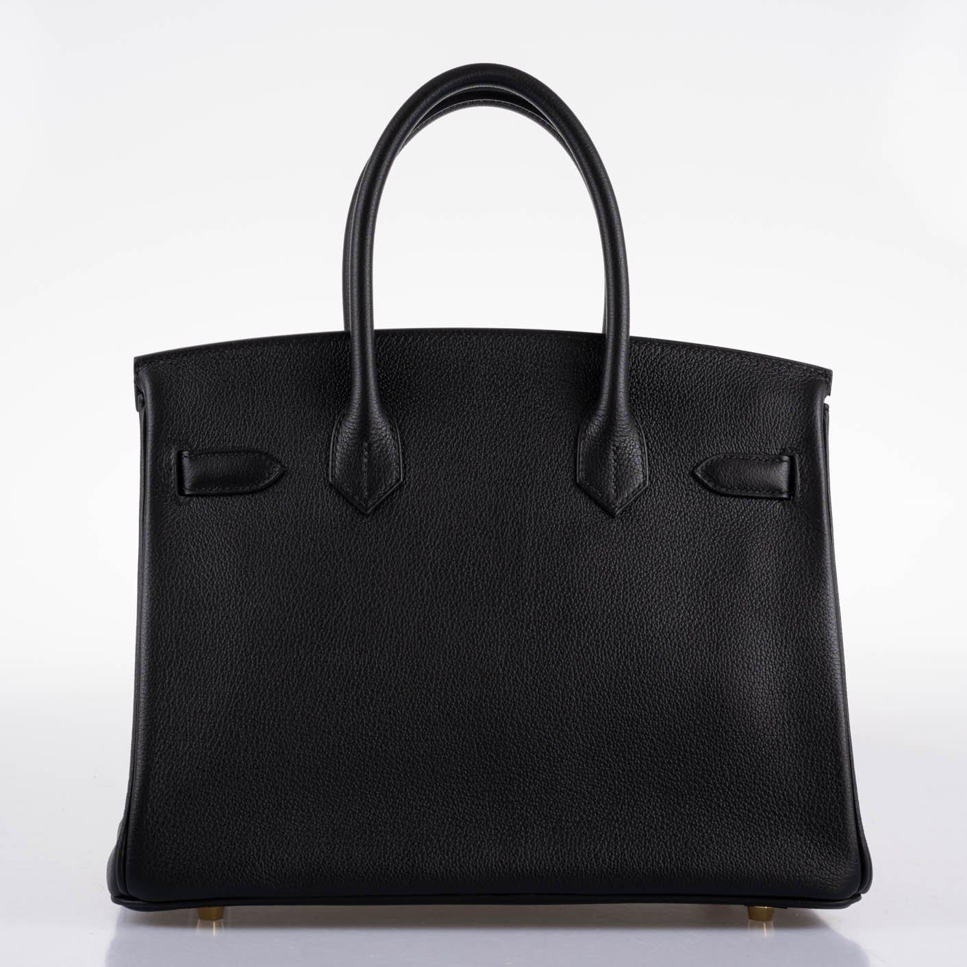 Hermes Birkin 30 Black Navillo Taurillon Leather Gold Hardware - 2020, Y