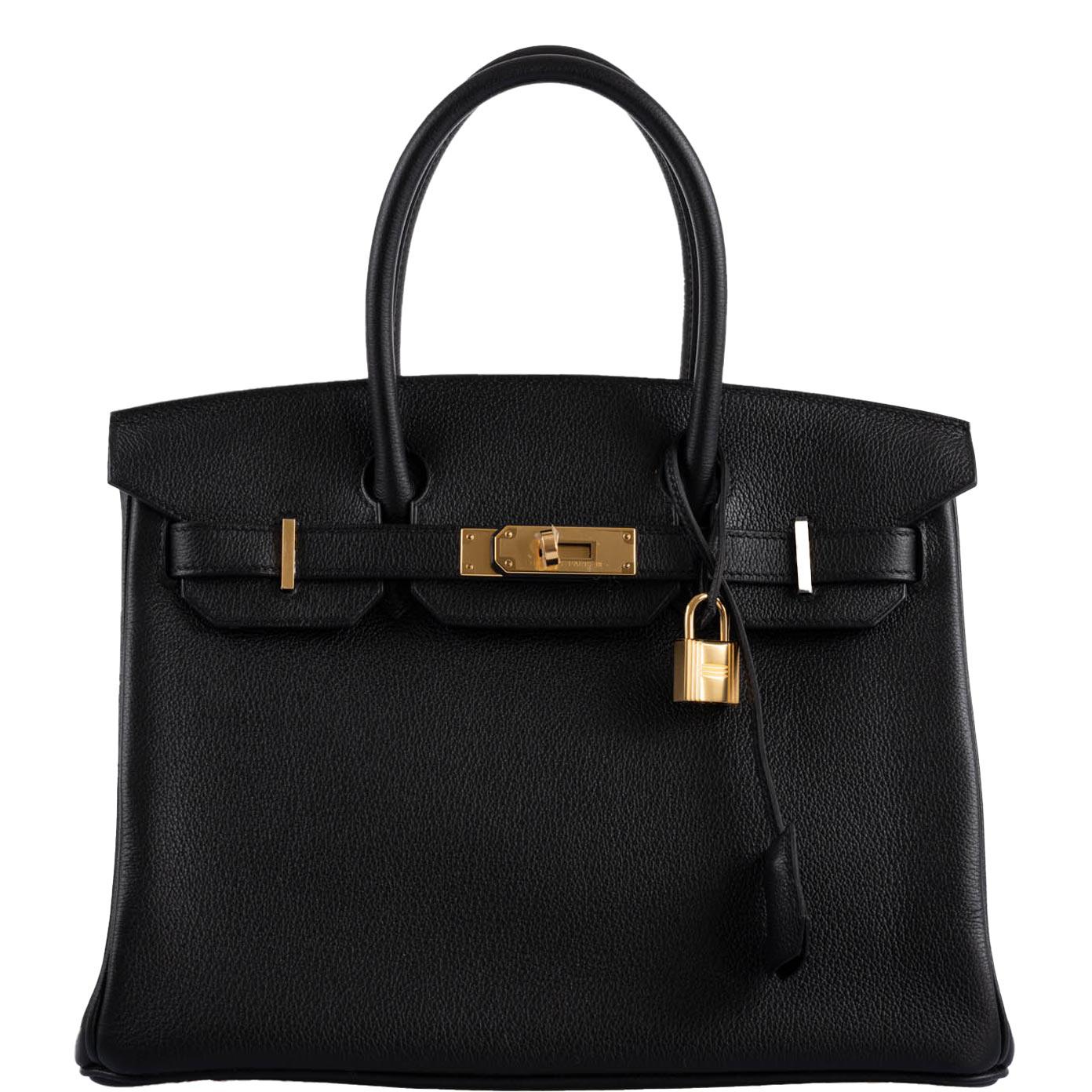 Hermes Birkin 30 Black Navillo Taurillon Leather Gold Hardware - 2020, Y