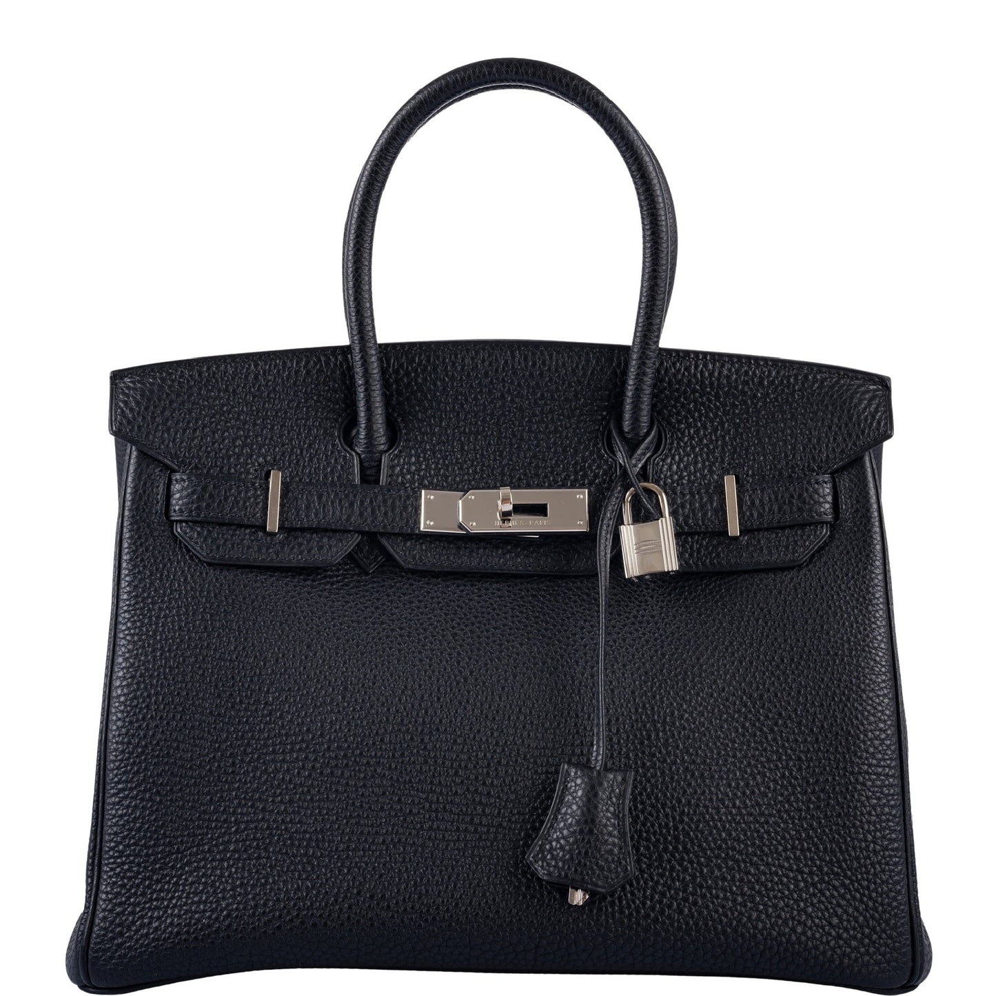 Hermes Birkin 30 Black Togo and Orange H Palladium Hardware