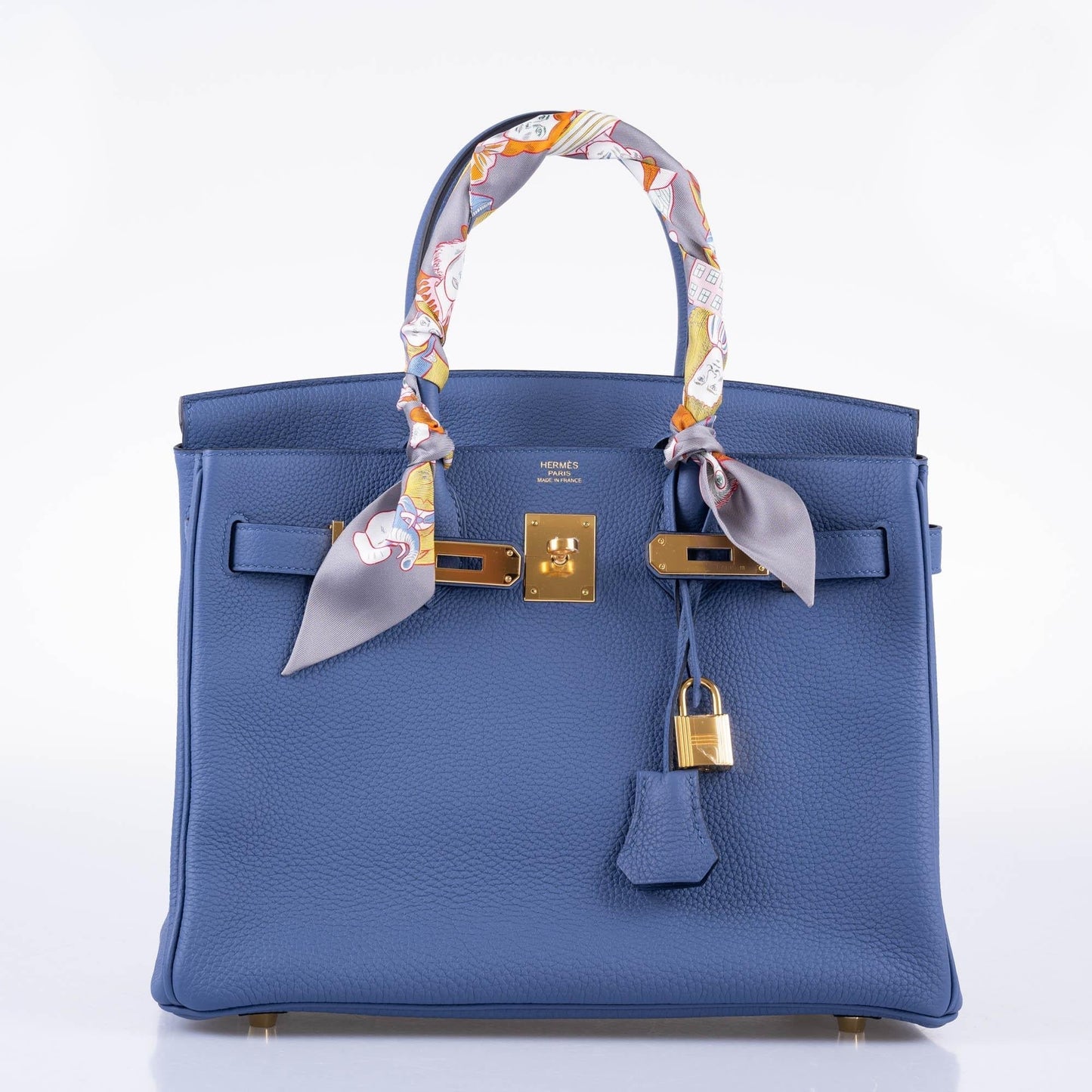 Hermes Birkin 30 Blue Brighton Clemence with Gold Hardware - 2018, C