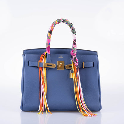 Hermes Birkin 30 Blue Brighton Togo with Gold Hardware - 2018, C