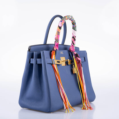 Hermes Birkin 30 Blue Brighton Togo with Gold Hardware - 2018, C