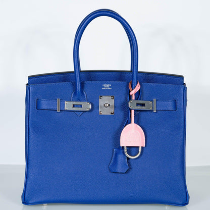 Hermes Birkin 30 Blue Electric Epsom with Palladium Hardware