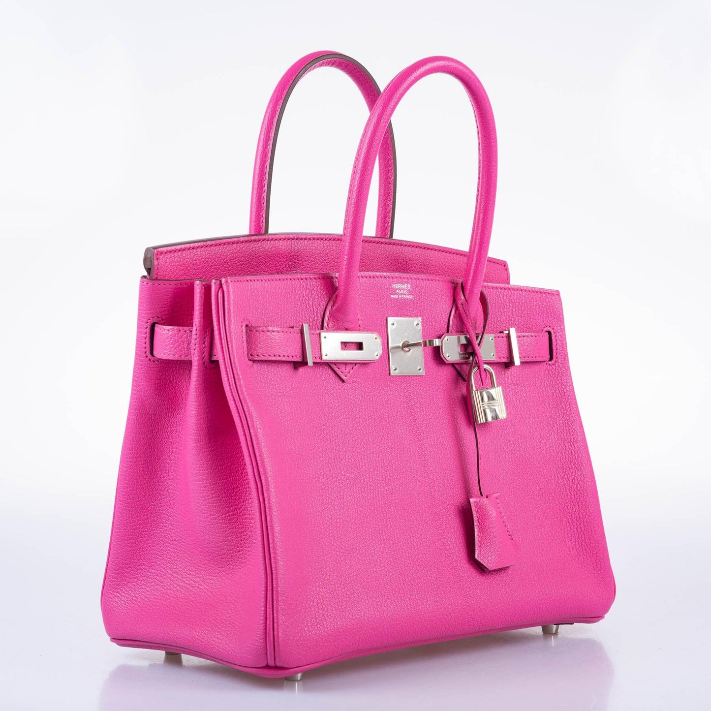 Hermes Birkin 30 Candy Collection Rose Tyrien Chèvre Palladium Hardware