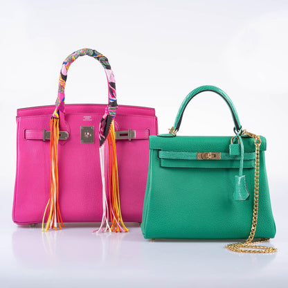 Hermes Birkin 30 Candy Collection Rose Tyrien Chèvre Palladium Hardware