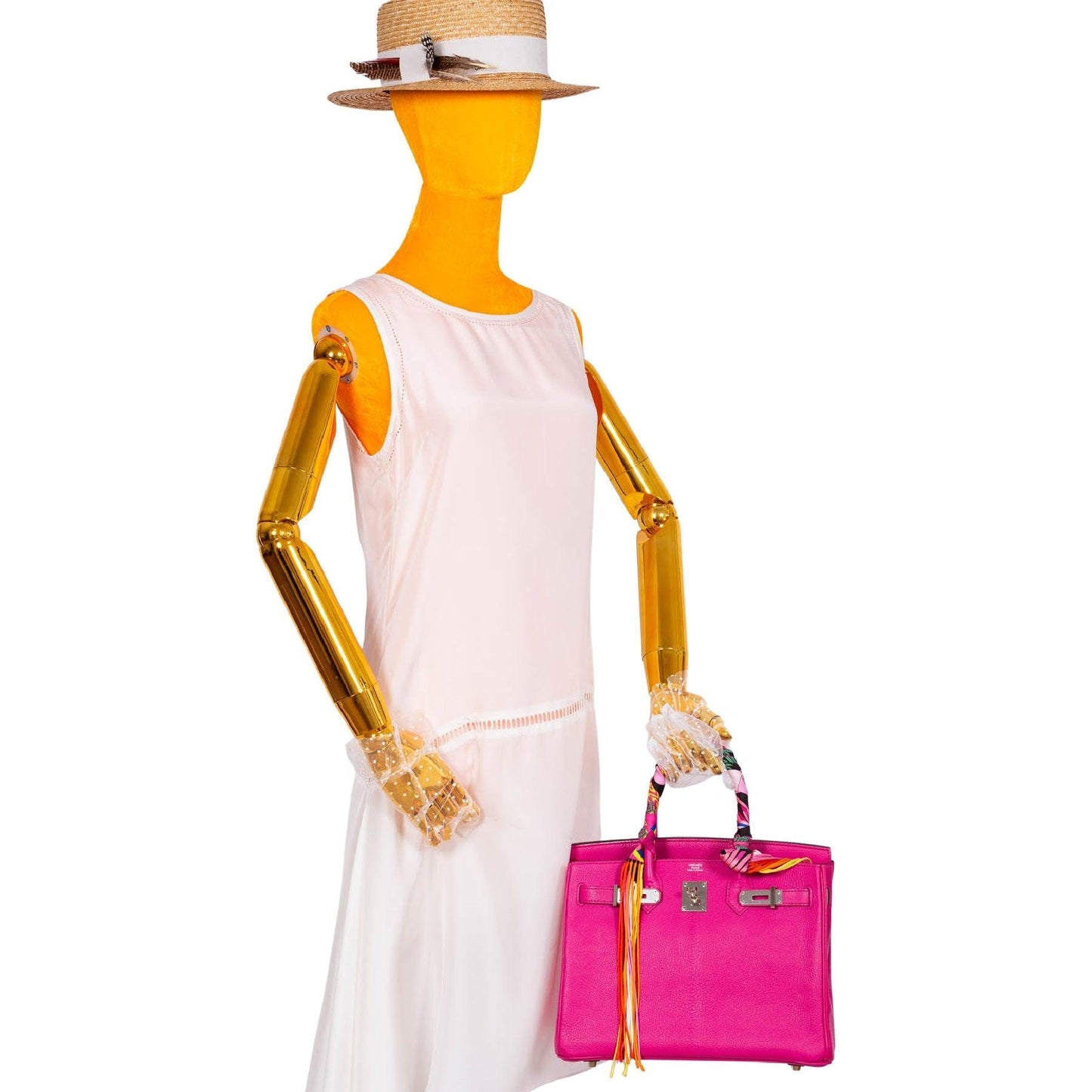 Hermes Birkin 30 Candy Collection Rose Tyrien Chèvre Palladium Hardware