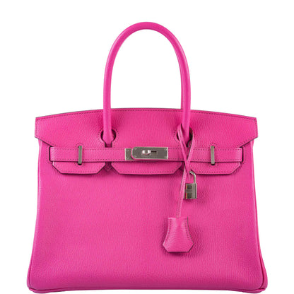 Hermes Birkin 30 Candy Collection Rose Tyrien Chèvre Palladium Hardware