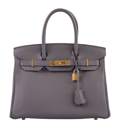 Hermes Birkin 30 Etain Togo with Gold Hardware