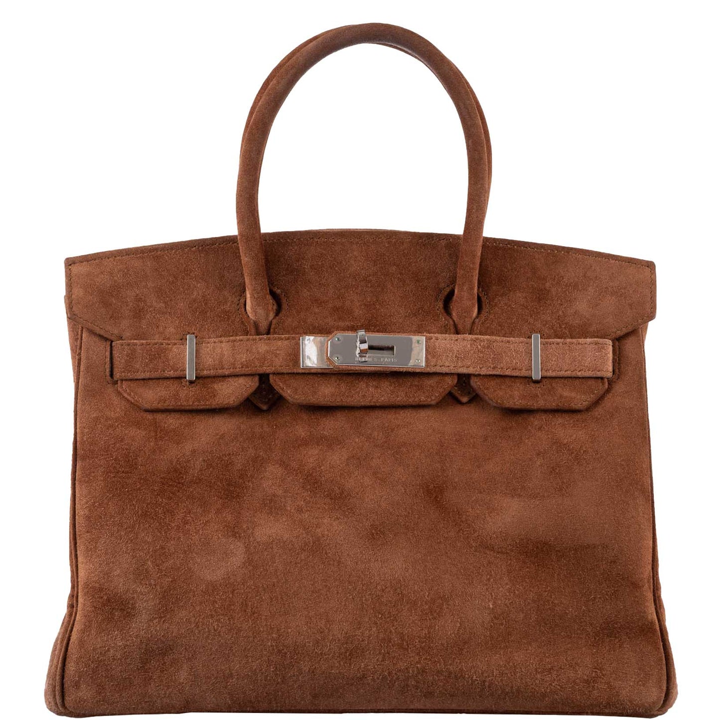 Hermes Birkin 30 Fauve Doblis Suede Palladium Hardware - 2008, L Square