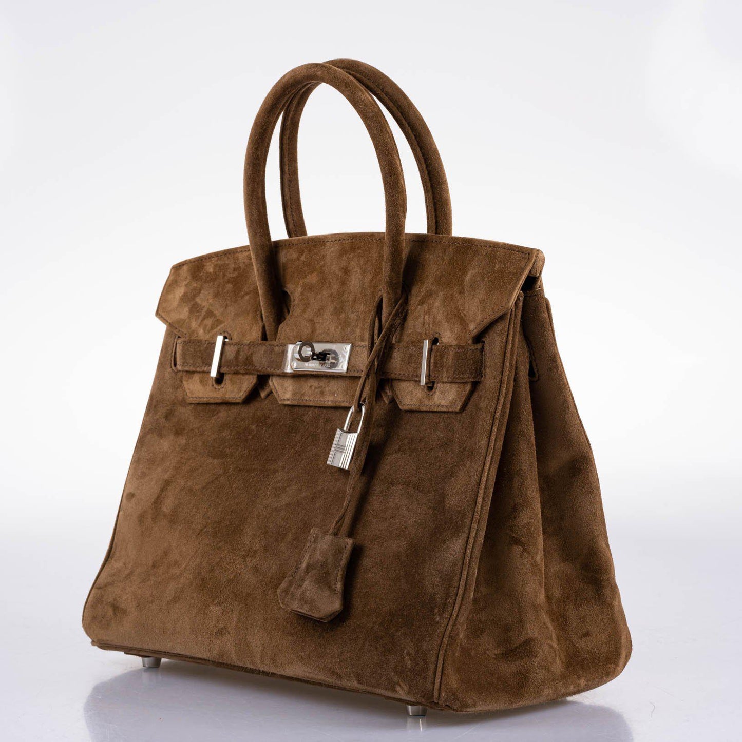 Hermes Birkin 30 Gold Veau Doblis Suede Palladium Hardware - 2008, L Square