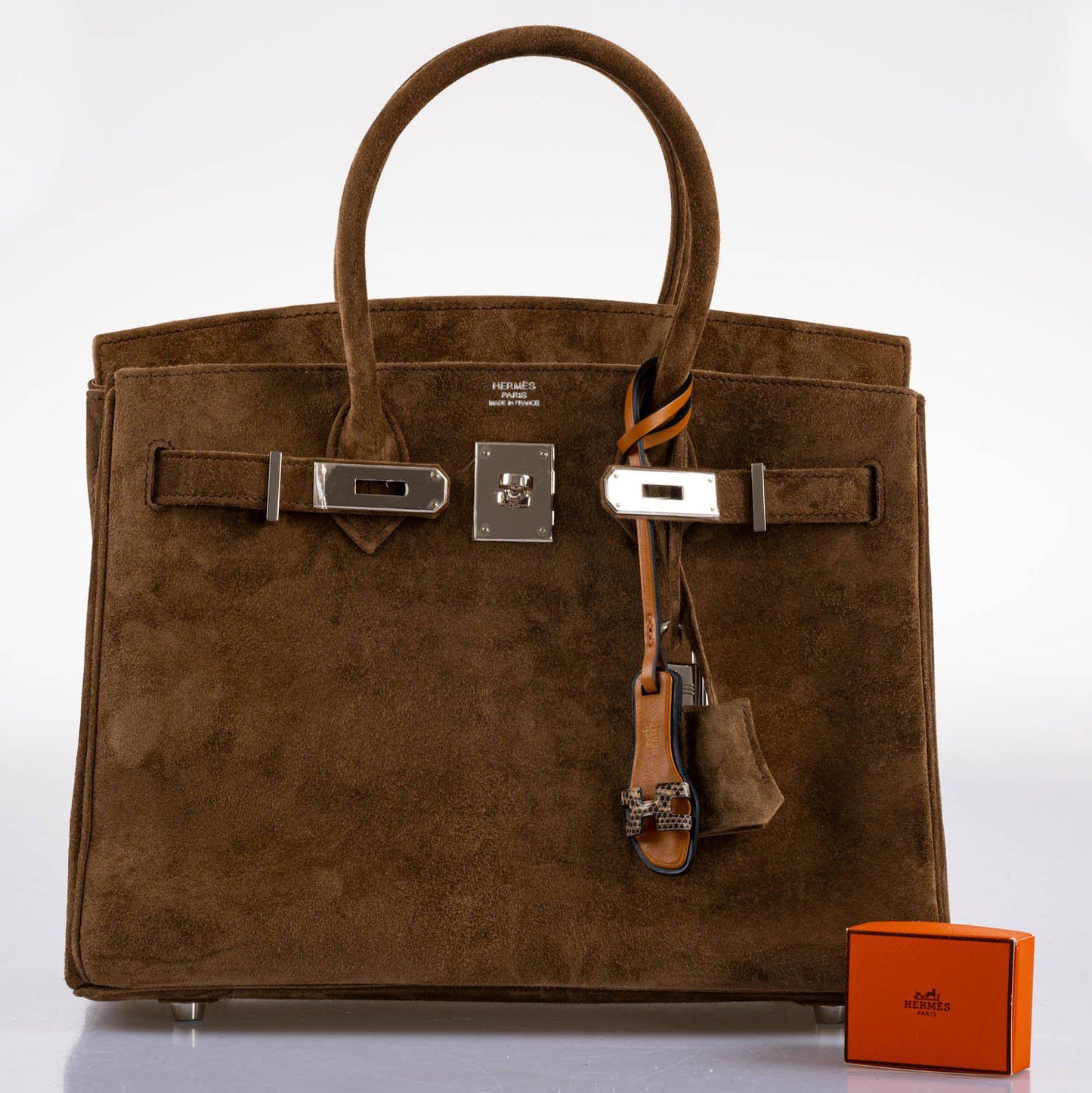 Hermes Birkin 30 Gold Veau Doblis Suede Palladium Hardware - 2008, L Square