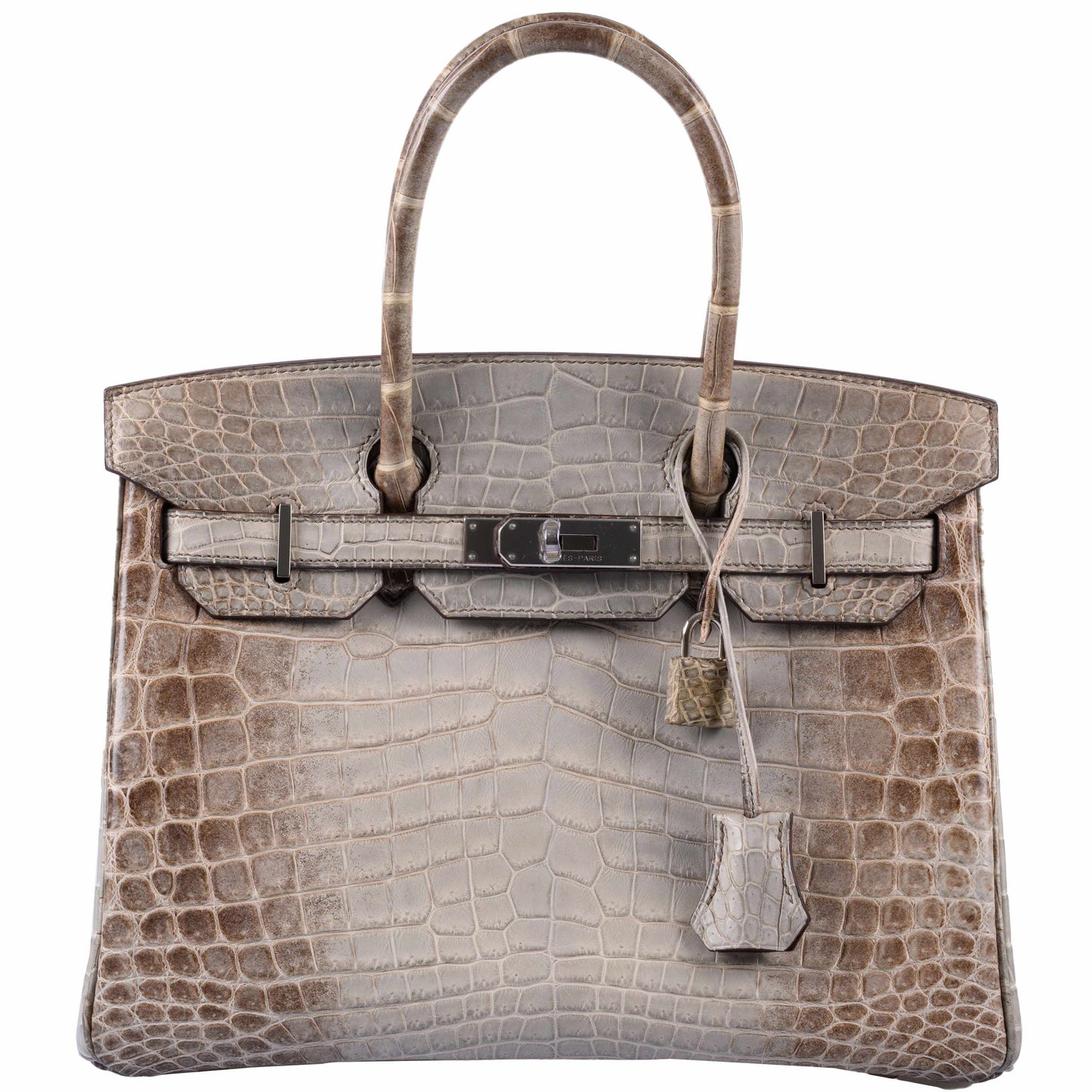 Hermes Birkin 30 Gris Cendre Himalaya Niloticus Crocodile Palladium Hardware