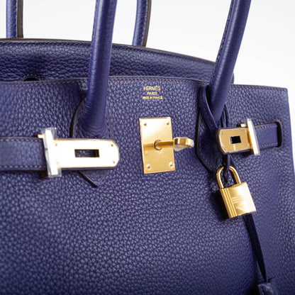 Hermes Birkin 30 Iris Togo with Gold Hardware