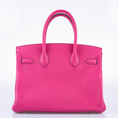 Hermes Birkin 30 Rose Shocking Togo Palladium Hardware