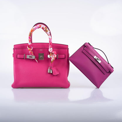 Hermes Birkin 30 Rose Shocking Togo Palladium Hardware