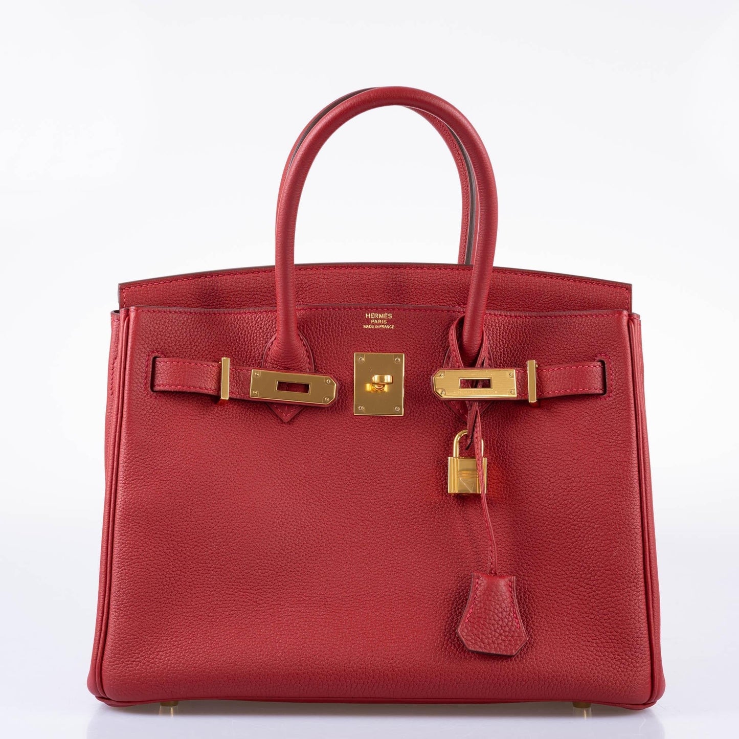 Hermes Birkin 30 Rouge Vif Togo Gold Hardware - 2017, A