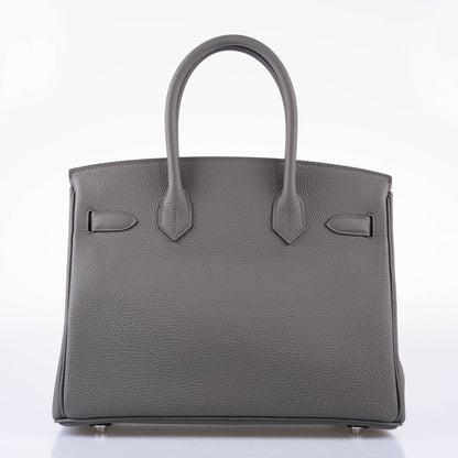 Hermes Birkin 30 Vert Gris Togo with Palladium Hardware - 2020, Y