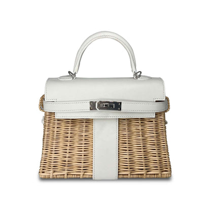 Top Quality Hermes Kelly Designer Bag in white K20