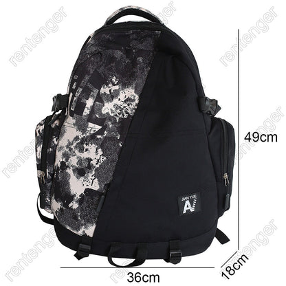 Gothslove School Backpacks Cool Men Graffiti Backpack Camouflage Laptop Book Boy School Bag Women Student Backpack for Colleges