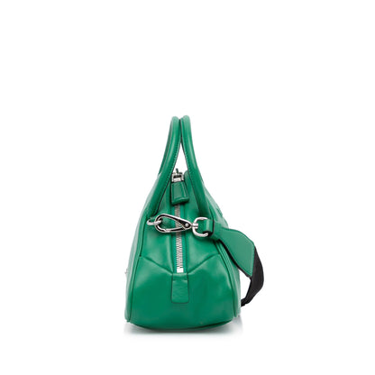 Prada Triangle Green Leather