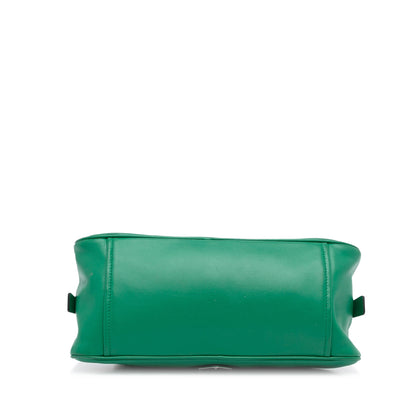 Prada Triangle Green Leather