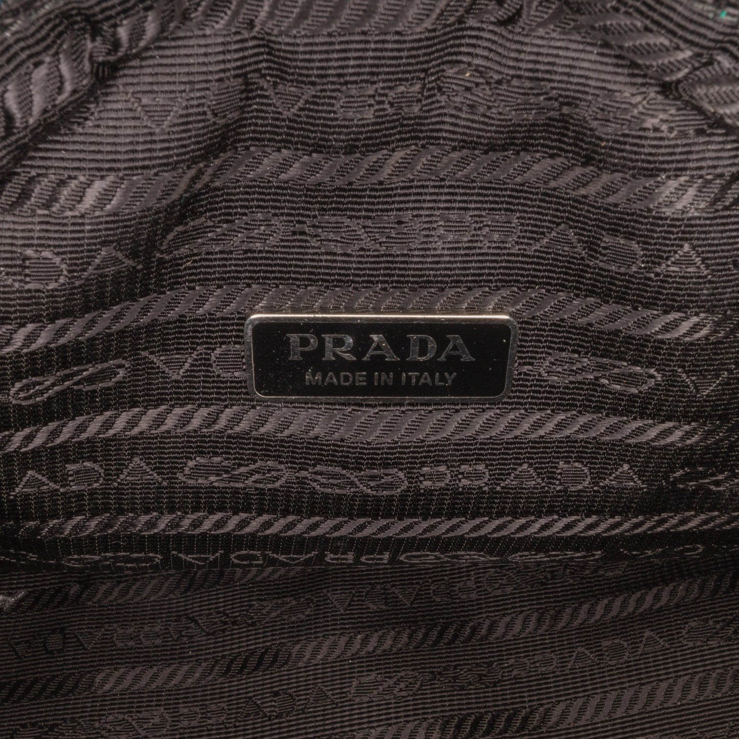 Prada Triangle Green Leather