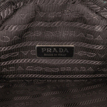 Prada Triangle Green Leather