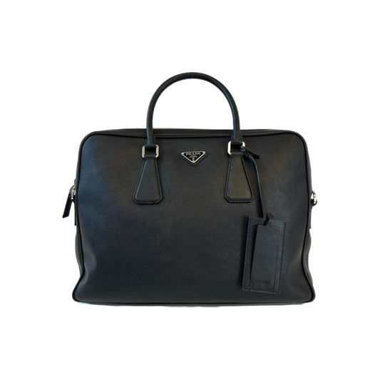 Prada Briefcase Black Leather