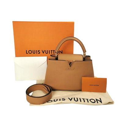 Louis Vuitton Capucines MM Arizona Beige Taurillon