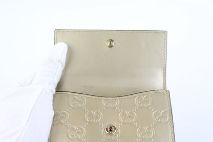 Gold Guccissima Bow Wallet