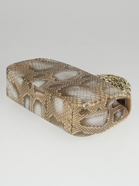 CHRISTIAN DIOR PERLE BRONZE PYTHON BAG