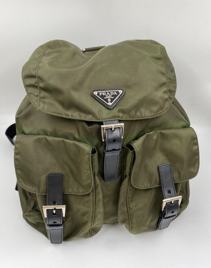 Prada Green Nylon Backpack