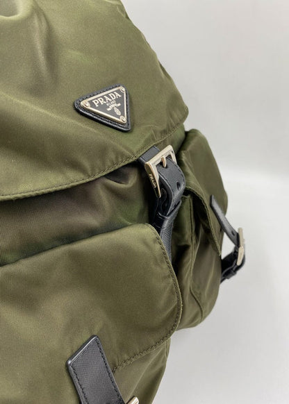 Prada Green Nylon Backpack