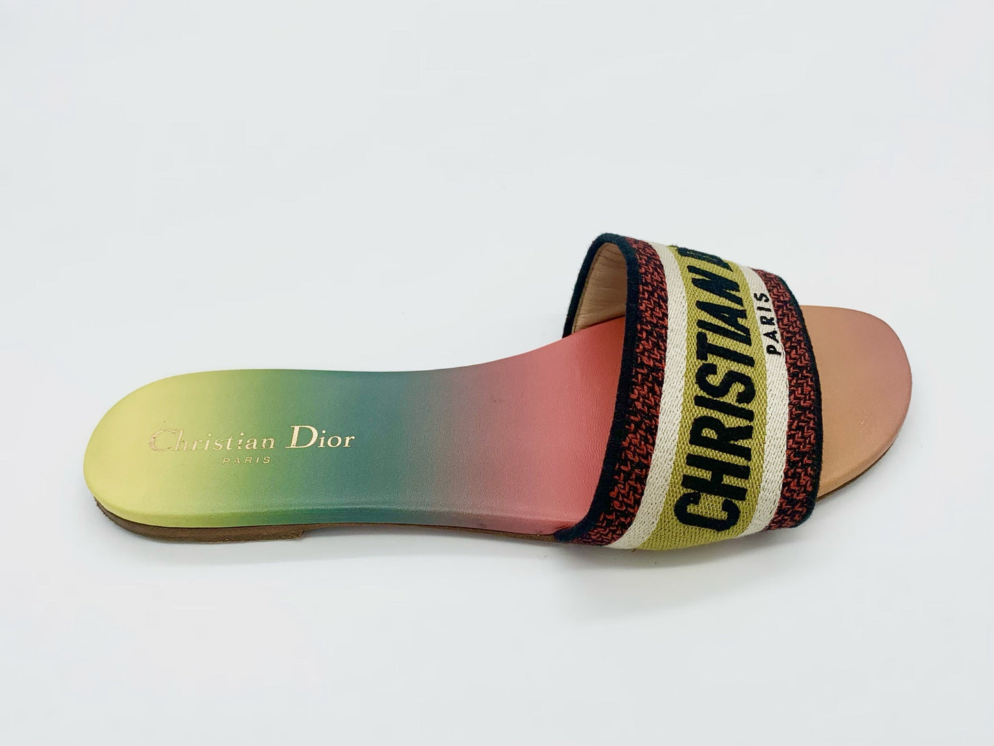 CHRISTIAN DIOR RAINBOW MULES