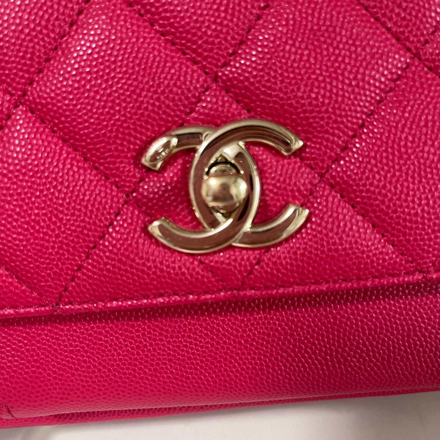 [Reserved] Chanel Business Affinity Small Pink Caviar Leather Top Handle Crossbody Bag