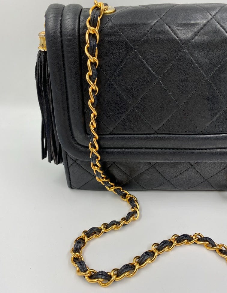 Vintage Chanel Flap Bag w Tassel