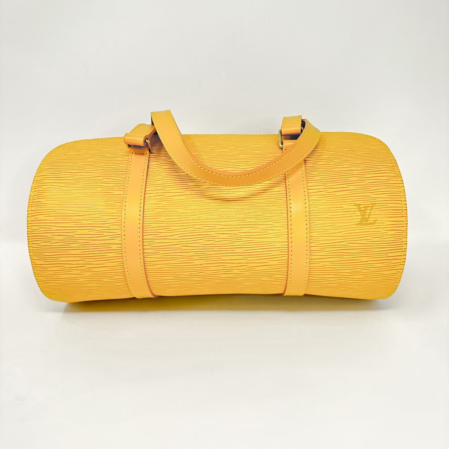 Louis Vuitton Epi Leather Yellow Soufflot Bag Set