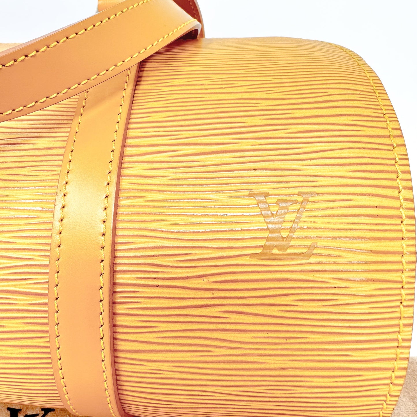 Louis Vuitton Epi Leather Yellow Soufflot Bag Set