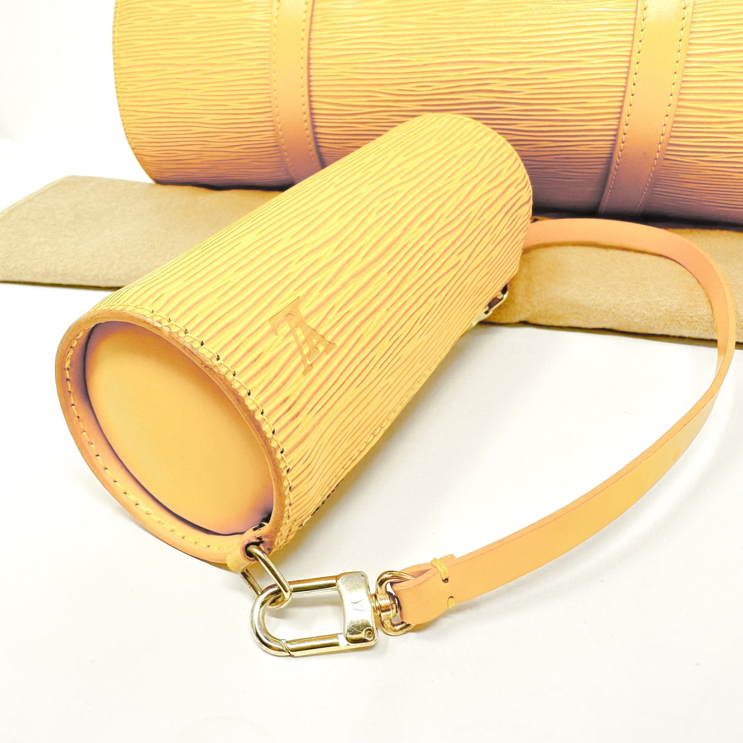 Louis Vuitton Epi Leather Yellow Soufflot Bag Set