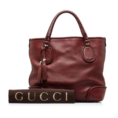 Red Gucci Marrakech Tote Bag