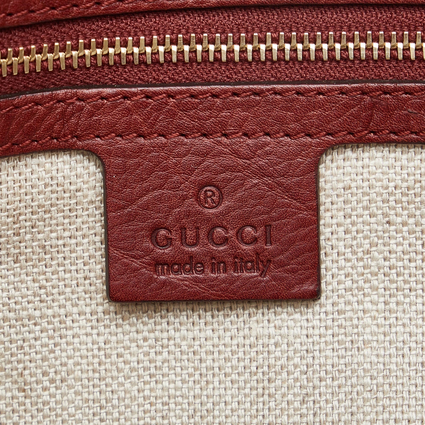 Red Gucci Marrakech Tote Bag