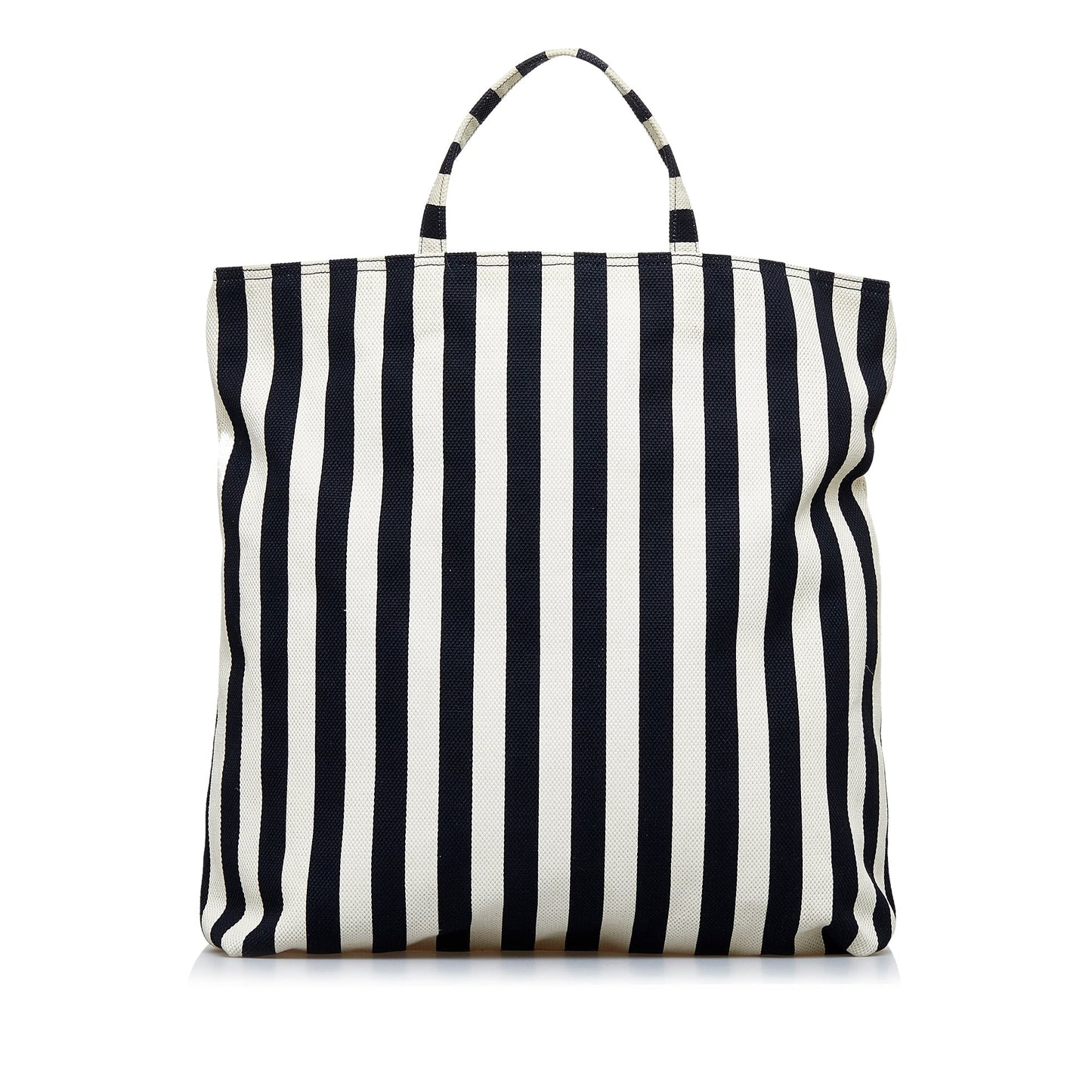 White Gucci Striped Canvas Tote Bag