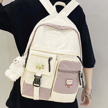 Women Like Backpack For Teenage Girl Kawaii Travel Rucksack Waterproof Nylon Simple School Bag